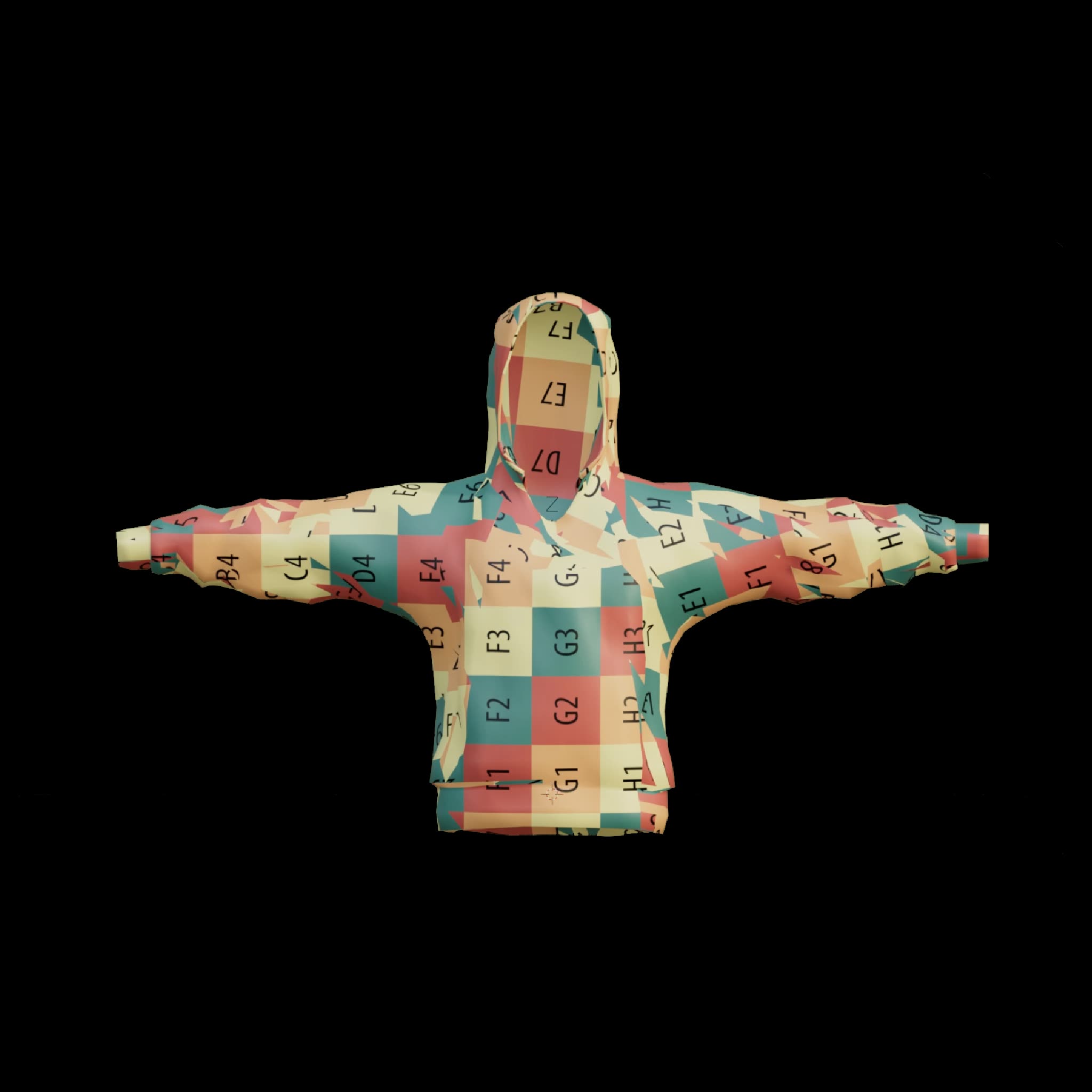 Hunyuan3D : Dépliage UV - After