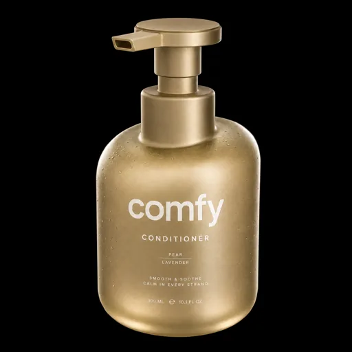 Gold conditioner bottle