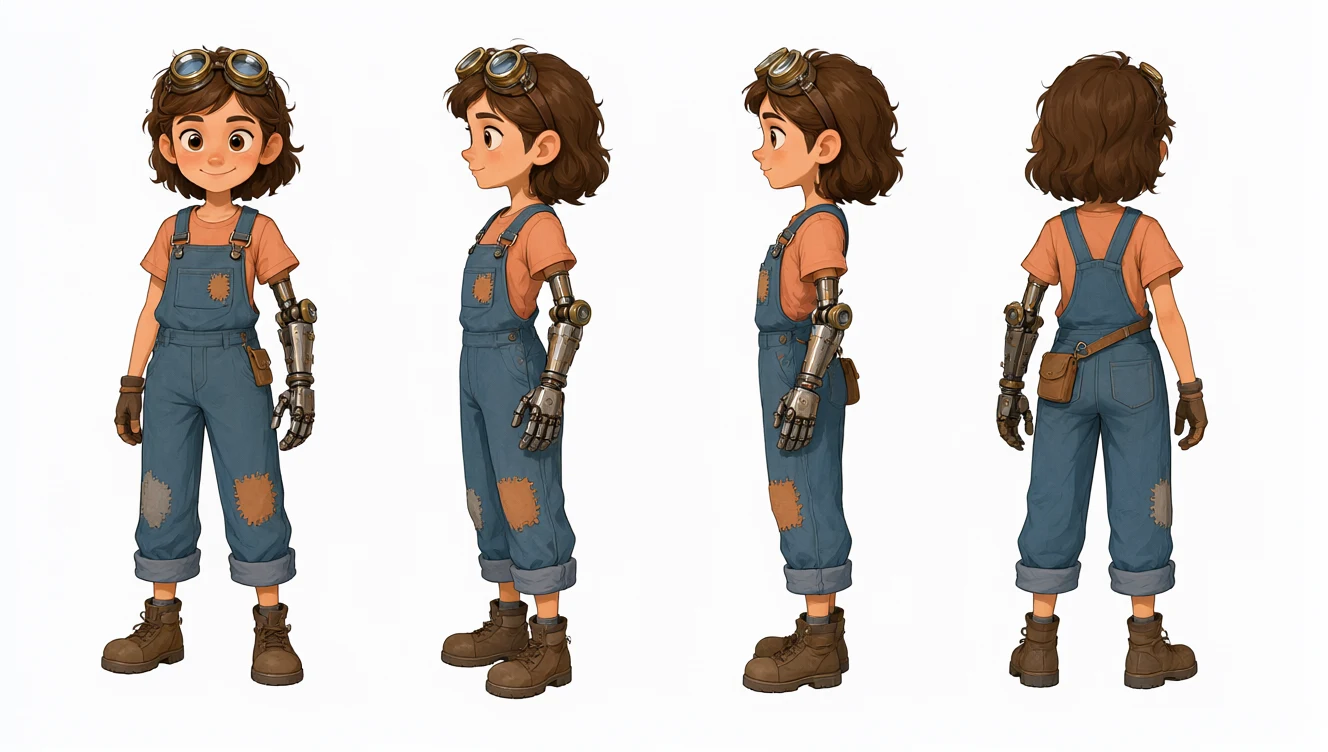 Character turnaround sheet generated with Qwen-Image 2.1