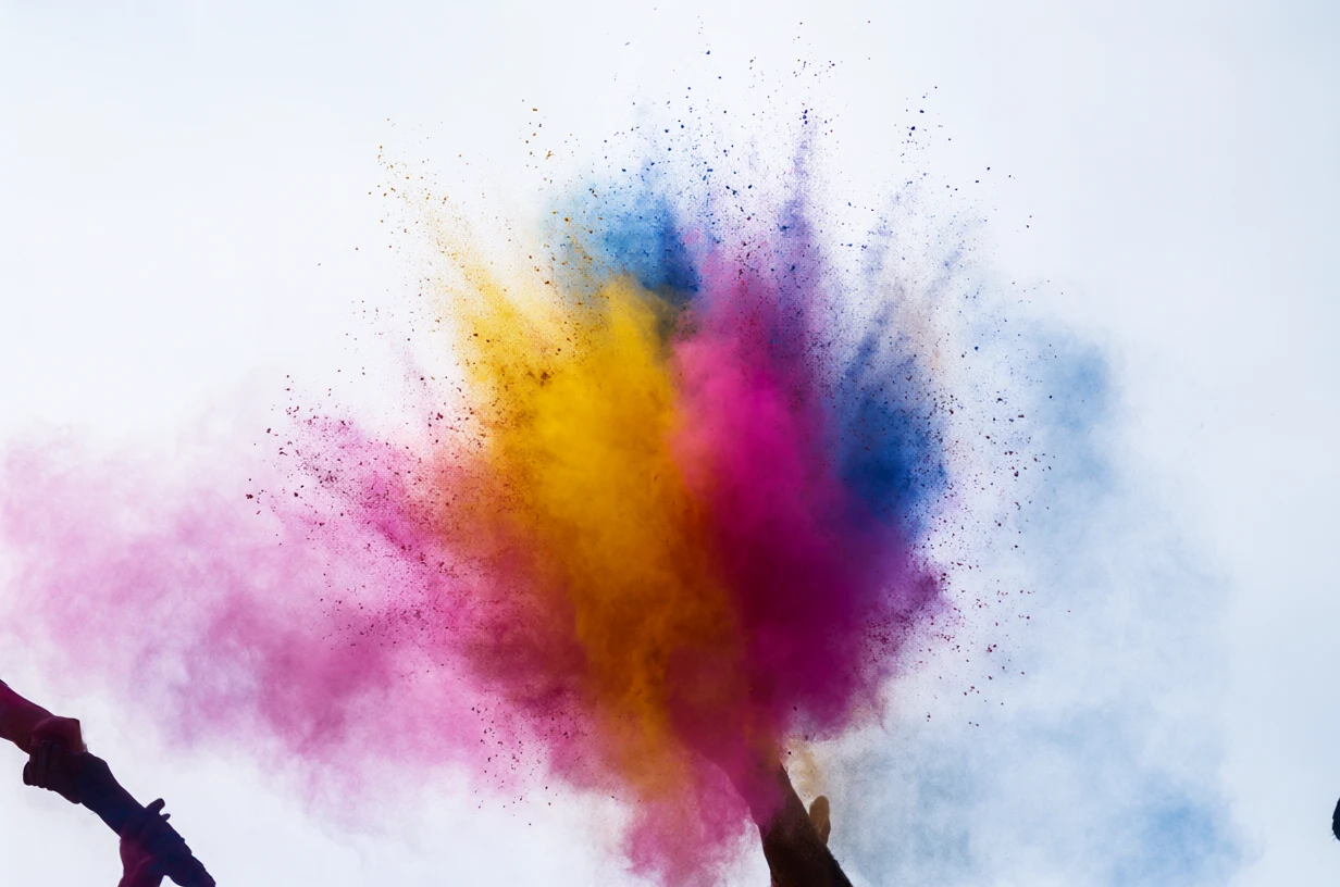 Holi colour powder burst generated with Qwen-Image 2.1