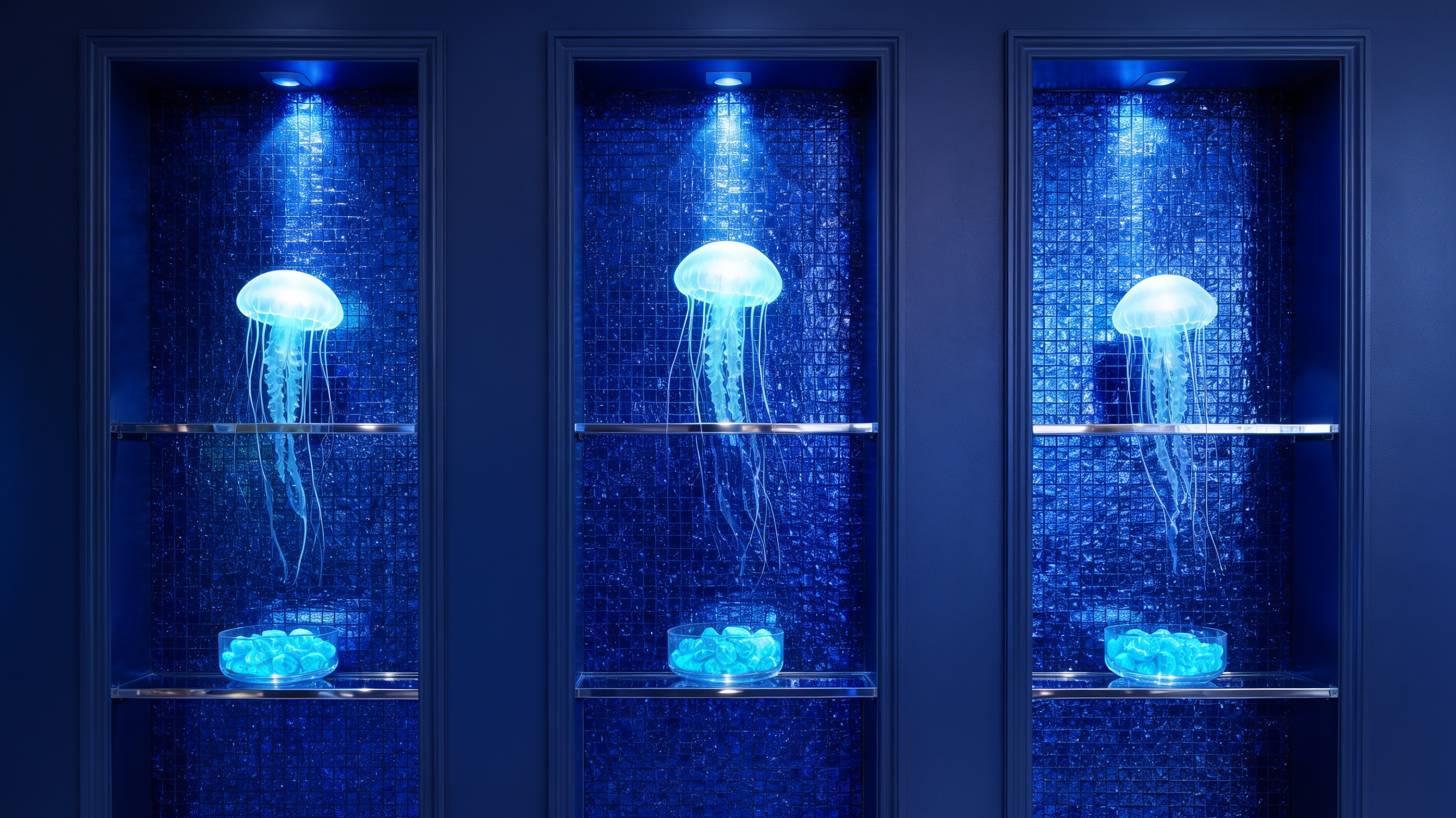 Seedream 4.5 Image Edit: Jellyfish in the blue niches