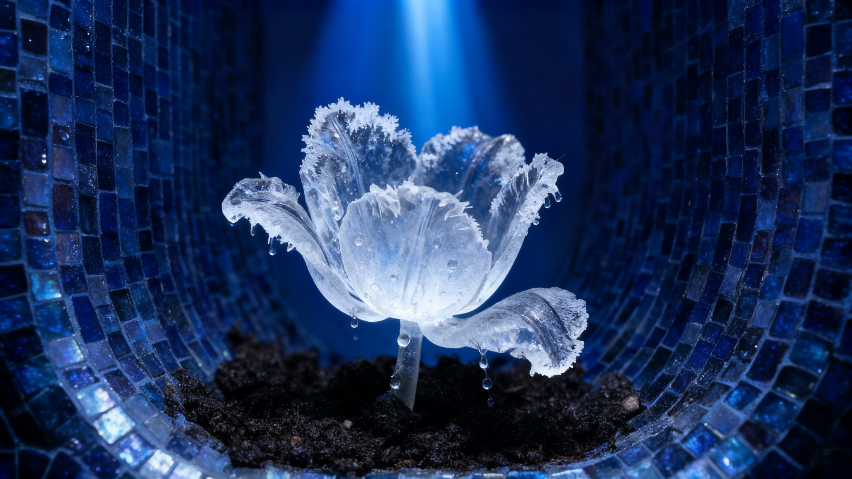 Seedream 4.0 Image Edit: Tulip carved from ice