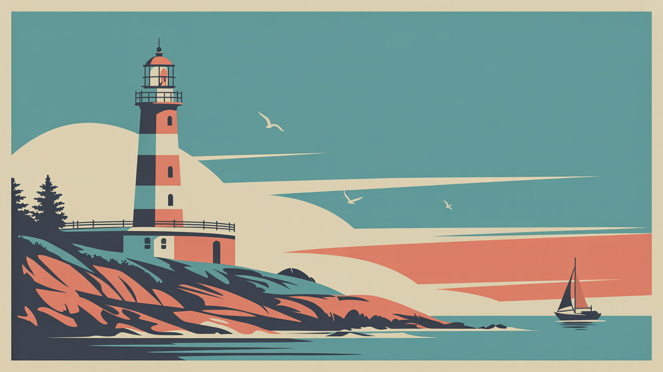 Ideogram V3 Text-to-Image: Lighthouse travel poster