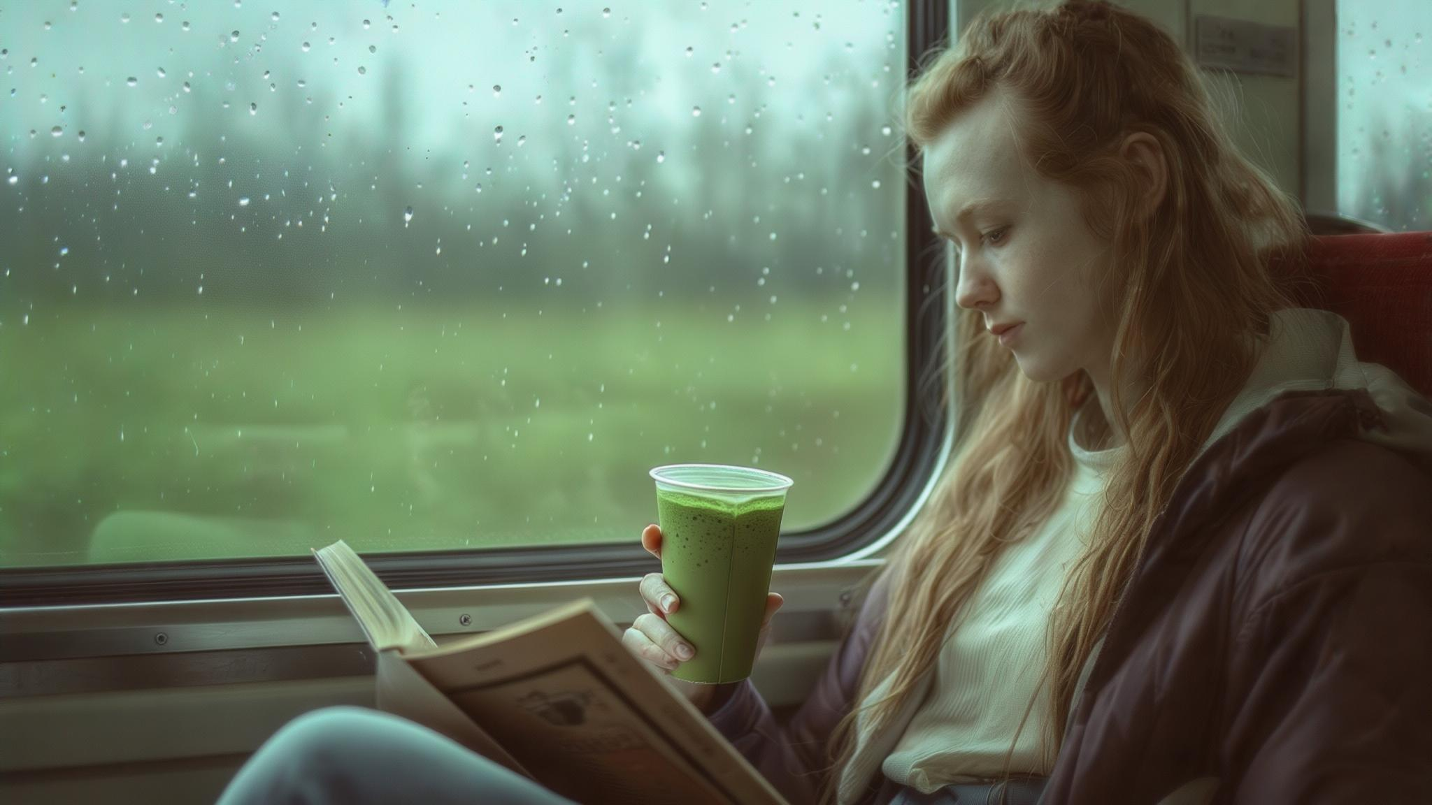 Luma Photon 1 Text-to-Image: Reading on the train, take one