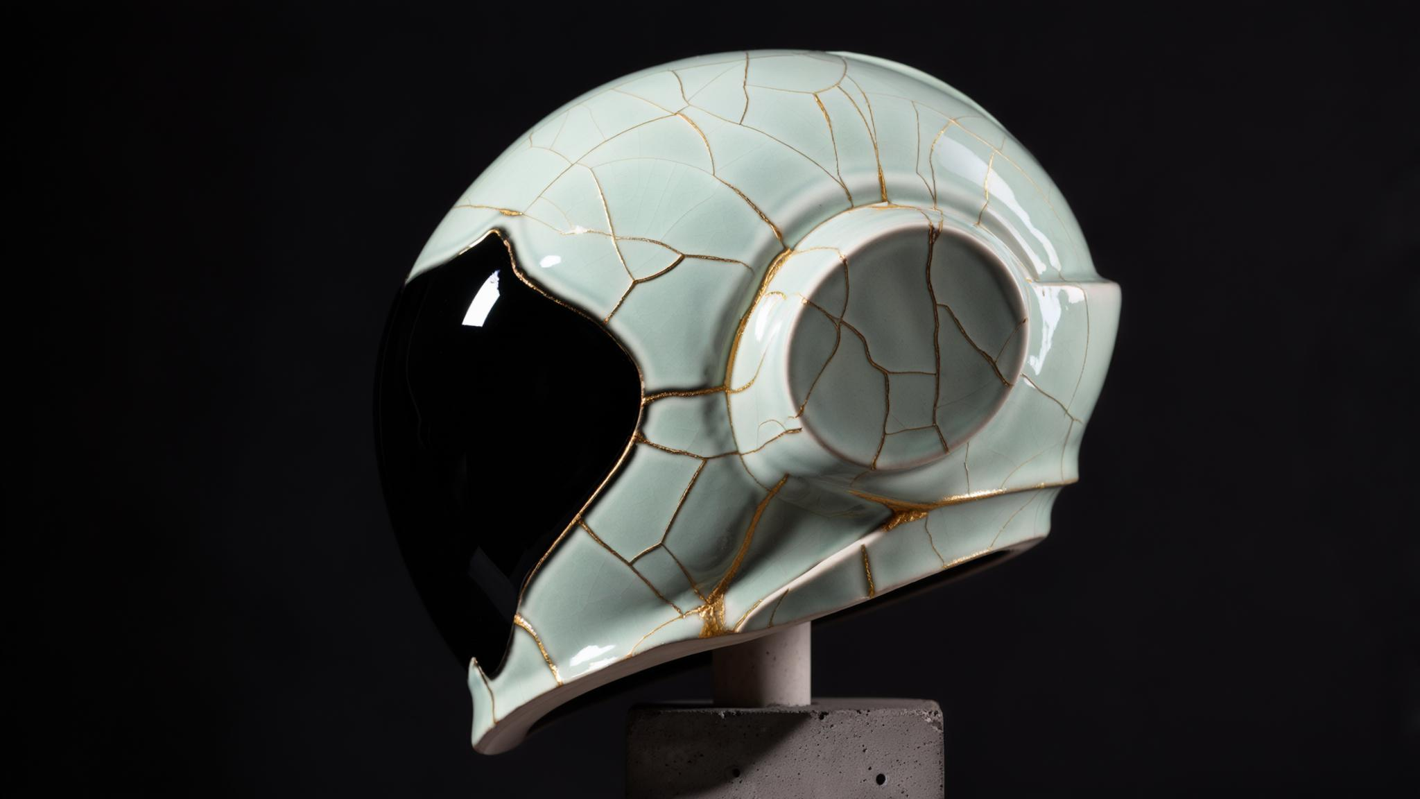Luma Photon 1 Image Edit: Helmet in celadon and gold