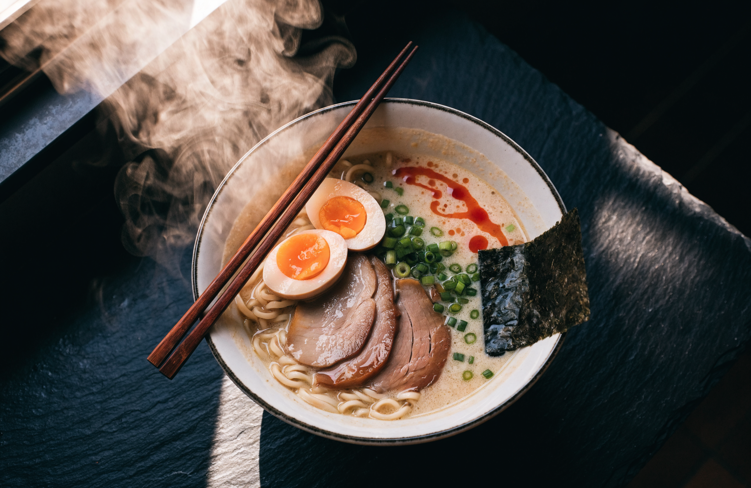 Recraft V4.1 Pro Text-to-Image: Ramen steam, overhead