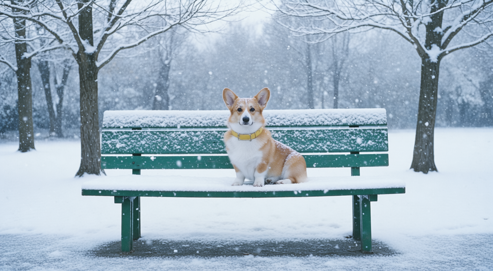 Wan 2.5 Image Edit: Corgi bench, autumn to winter